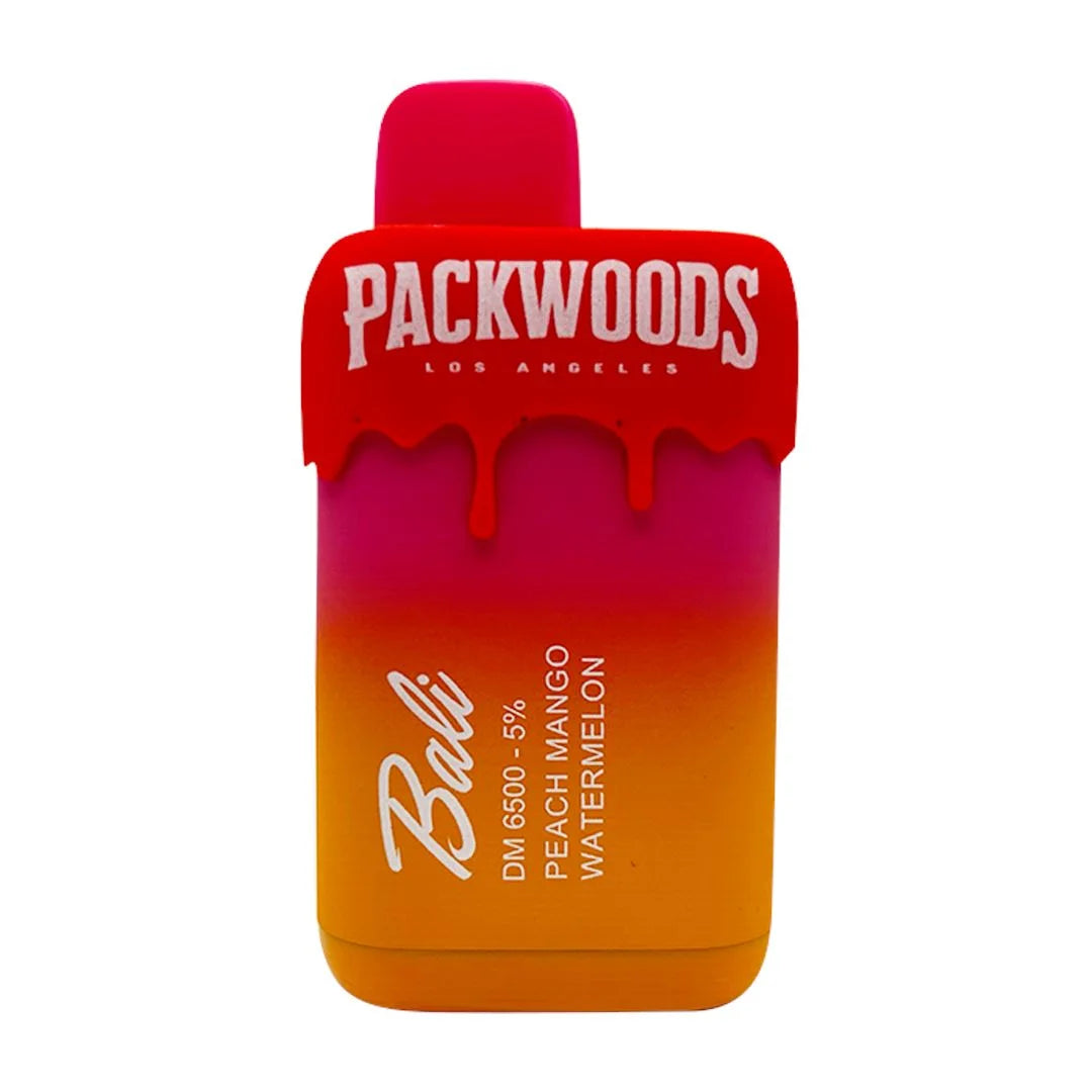 Bali x Packwood Disposable Vape 6500 Puffs - 1 Pack Peach Mango Watermelon