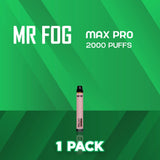 Mr Fog Max Pro Disposable Vape 2000 Puffs - 1 Pack Raspberry Peach Strawberry