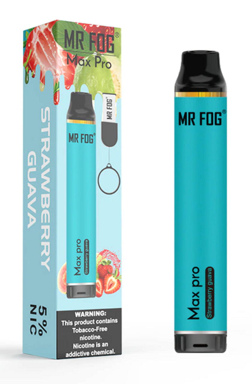 Mr Fog Max Pro Disposable Vape 2000 Puffs - 1 Pack Strawberry Guava